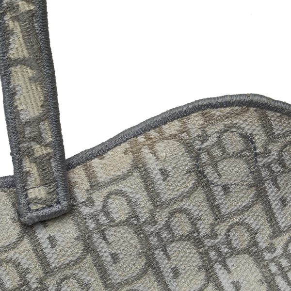 hzzfaf09aho682sp 9 Dior Mini Saddle Bag Logo Jacquard D Hardware Waist Body Bag Gray White Canvas