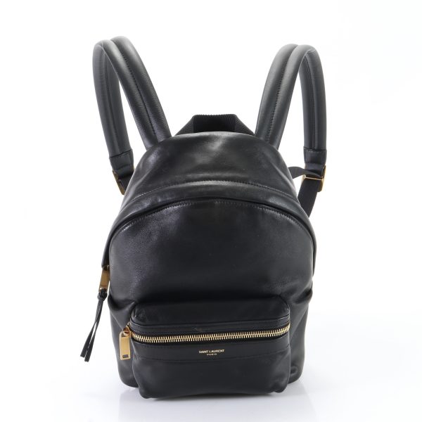 img 01601697 Saint Laurent Paris Leather Rucksack Backpack Shoulder Bag Black