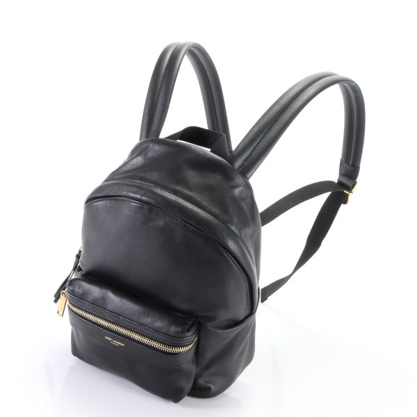 img 01601698 Saint Laurent Paris Leather Rucksack Backpack Shoulder Bag Black