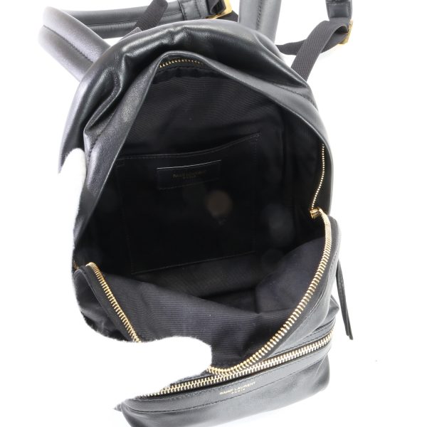 img 01601708 Saint Laurent Paris Leather Rucksack Backpack Shoulder Bag Black