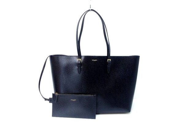 kz4620207663 1 Saint Laurent Paris East West Leather Tote Bag Black