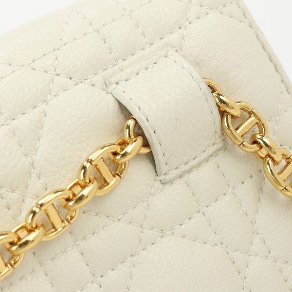 usdcd67400011 5 Christian Dior Chain Pouch Body Bag Leather White