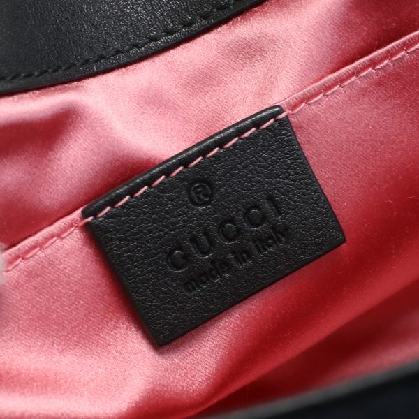 usdgu67837011 4 Gucci Quilted Mini Bag GG Marmont Chain Shoulder Bag Velor Black