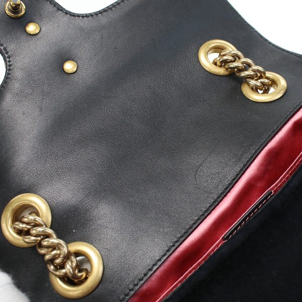usdgu67837011 6 Gucci Quilted Mini Bag GG Marmont Chain Shoulder Bag Velor Black