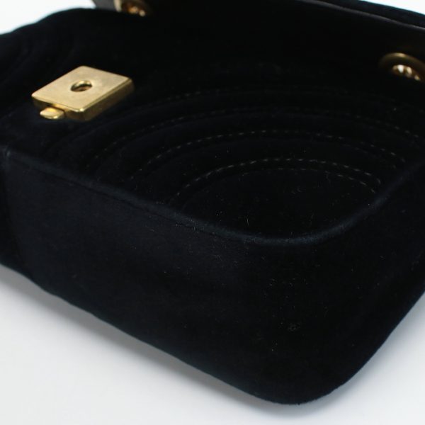 usdgu67837011 8 Gucci Quilted Mini Bag GG Marmont Chain Shoulder Bag Velor Black