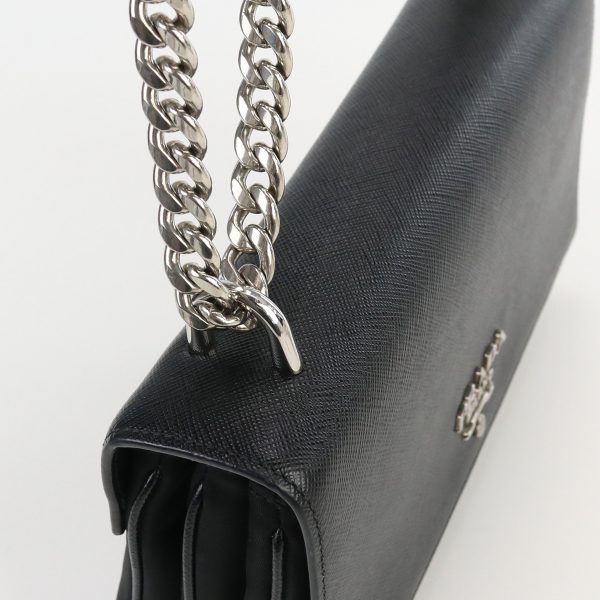 usdpr67084011 8 Prada Shoulder Bag Diagonal Chain Leather Black