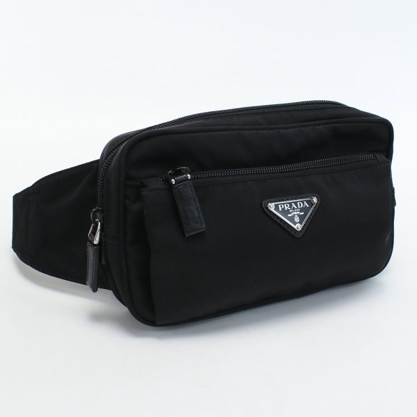 usdpr67889011 1a Prada Body Bag Waist Bag Nylon Black