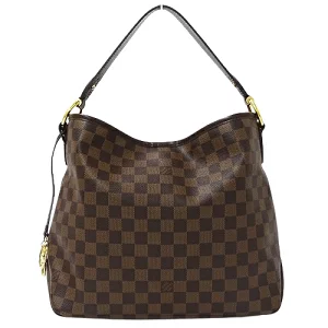 v0078845300 1 LOUIS VUITTON Delightful PM Commuting to School Shoulder Bag Damier Ebenu