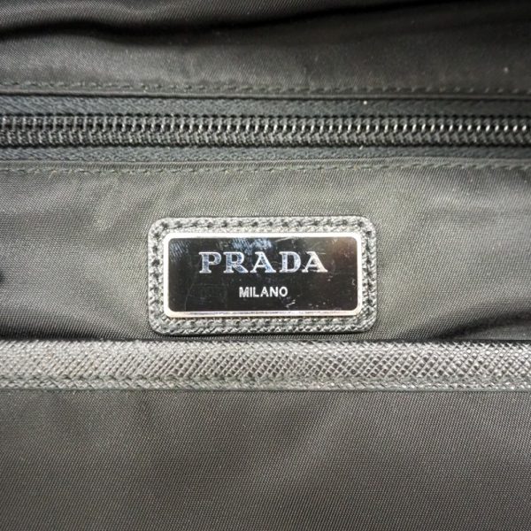 z0001830 13 Prada Triangle Logo Backpack Daypack Black Nylon