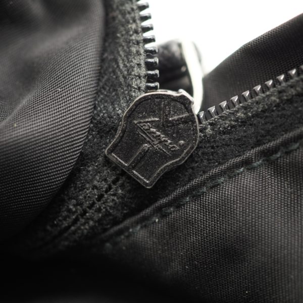 z0001830 16 Prada Triangle Logo Backpack Daypack Black Nylon