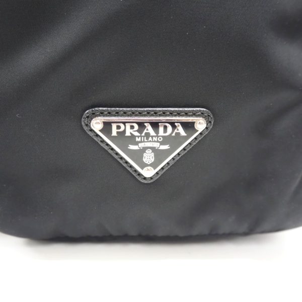 z0001830 5 Prada Triangle Logo Backpack Daypack Black Nylon