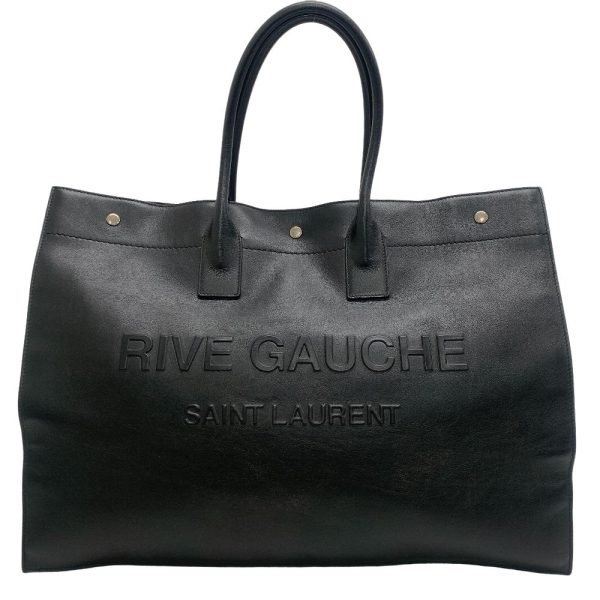 z0003972 1 Saint Laurent Paris Rive Gauche Tote Bag Black Leather