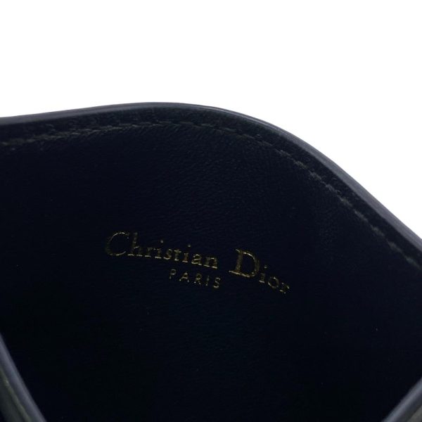 z0004126 9 Christian Dior Oblique 30 Montaigne Card Case Navy Canvas Leather
