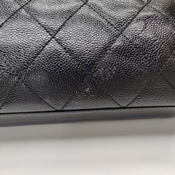 00e7ed7c5e4ddd0cba9cf6ab57507f29 Chanel Single Flap Black Caviar Leather Vintage 24k Gold