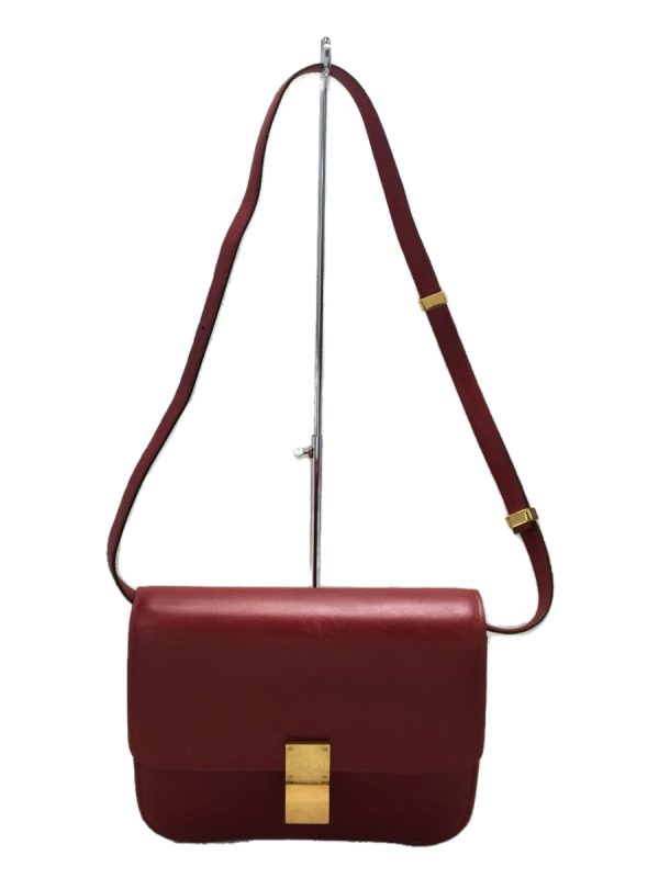 1 Celine Classic Shoulder Bag Leather Red