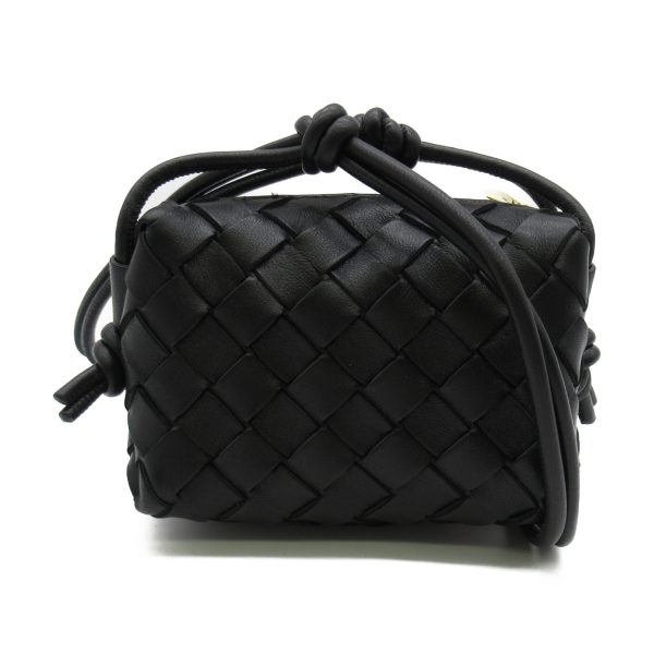 1 Bottega Veneta Camera Bag Shoulder Bag Lambskin Black
