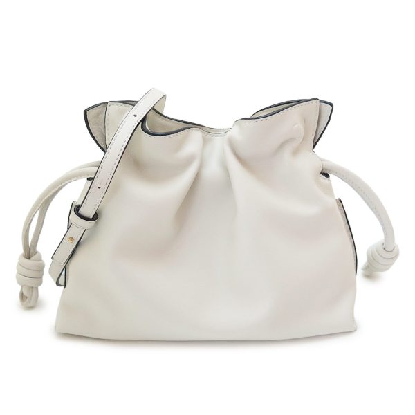1 Loewe Clutch Bag Shoulder Bag Pochette Flamenco Clutch Mini White