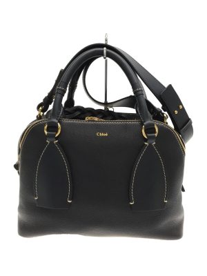 1 Chloe Daria Shoulder Bag Leather Black