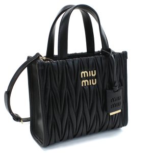 1 Miu Miu Handbag Matelasse Black