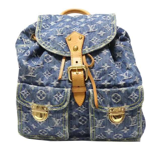 1 Louis Vuitton Monogram Denim GM Rucksack Backpack Blue