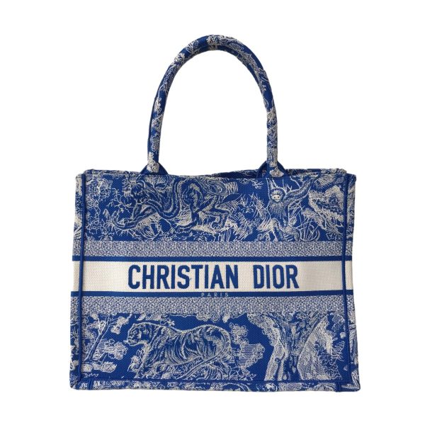 1 Christian Dior Book Tote Reverse Medium BlueWhite