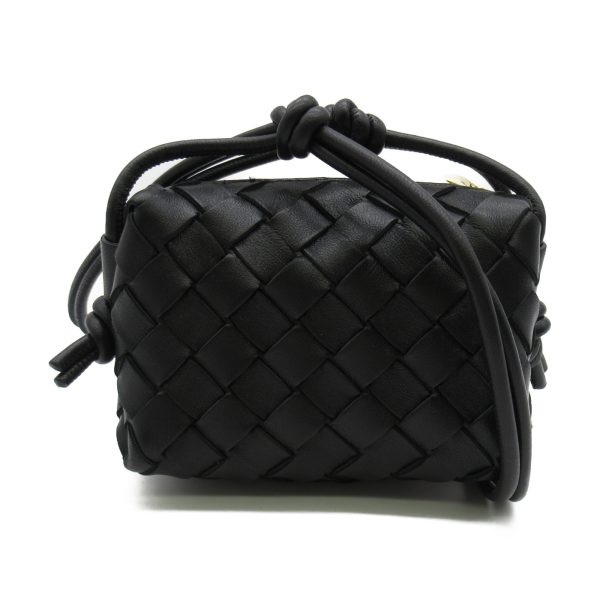 1 Bottega Veneta Candy Loop Camera Bag Shoulder Bag Lambskin Black