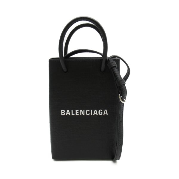 1 Balenciaga Smartphone Shoulder Bag Calf Black