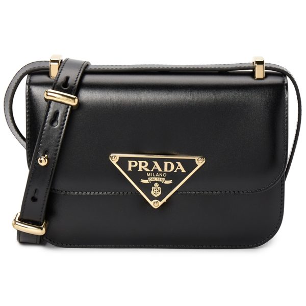 1 Prada Triangle Logo Shoulder Bag Black