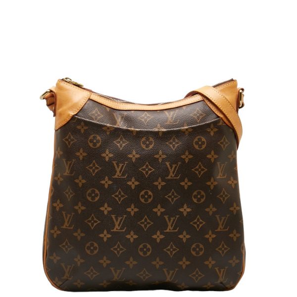 1 Louis Vuitton Monogram Odeon MM Crossbody Shoulder Bag Leather Brown