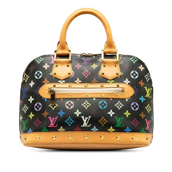 1 Louis Vuitton Monogram Alma Handbag Leather Multicolor
