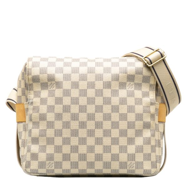 1 Louis Vuitton Naviglio Damier Azur Crossbody Leather White