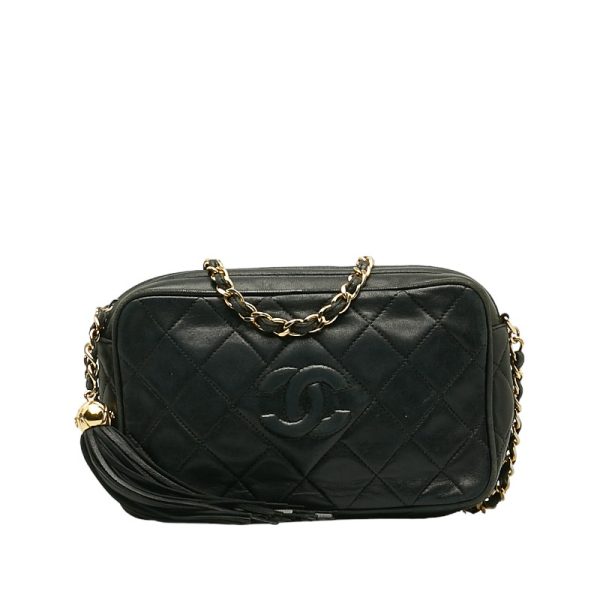 1 Chanel Matelasse Cocomark Crossbody Chain Shoulder Bag Lambskin Dark Green