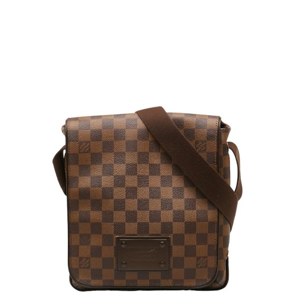 1 Louis Vuitton Damier PM Crossbody Shoulder Bag Leather Brown