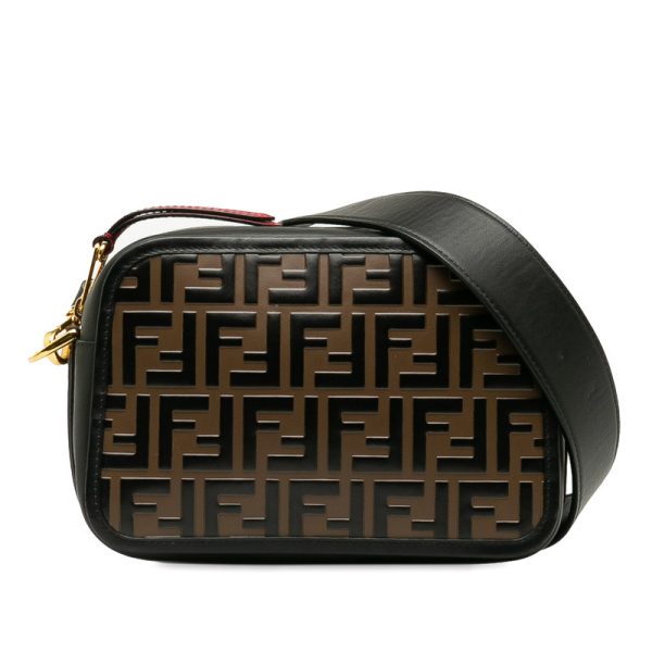 1 Fendi Zucca Cam Crossbody Shoulder Bag BrownBlack