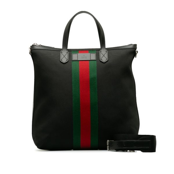 1 Gucci Sherry Line Tote Bag Shoulder Bag 2way Multicolor