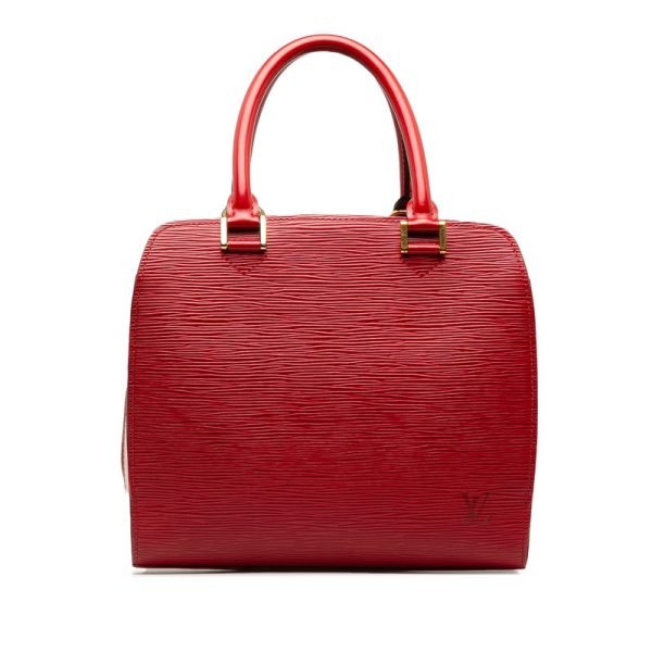 1 Louis Vuitton Handbag Castilian Leather Red