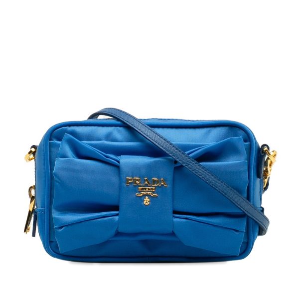 1 Prada Ribbon Mini Shoulder Bag Nylon Blue