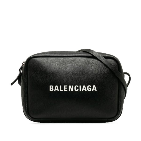 1 Balenciaga Camera Bag Crossbody Shoulder Leather Black