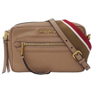 1 Miu Miu Shoulder Bag Leather PinkBeige