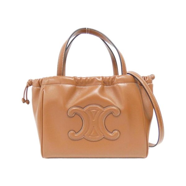 1 Celine Small Drawstring Calf Leather Bag Tan