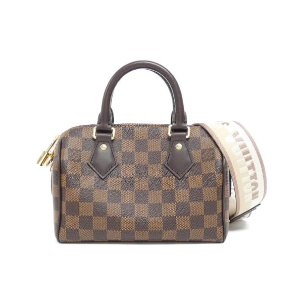 1 Louis Vuitton Damier Speedy Bandouliere 20cm Bag Ebene Beige