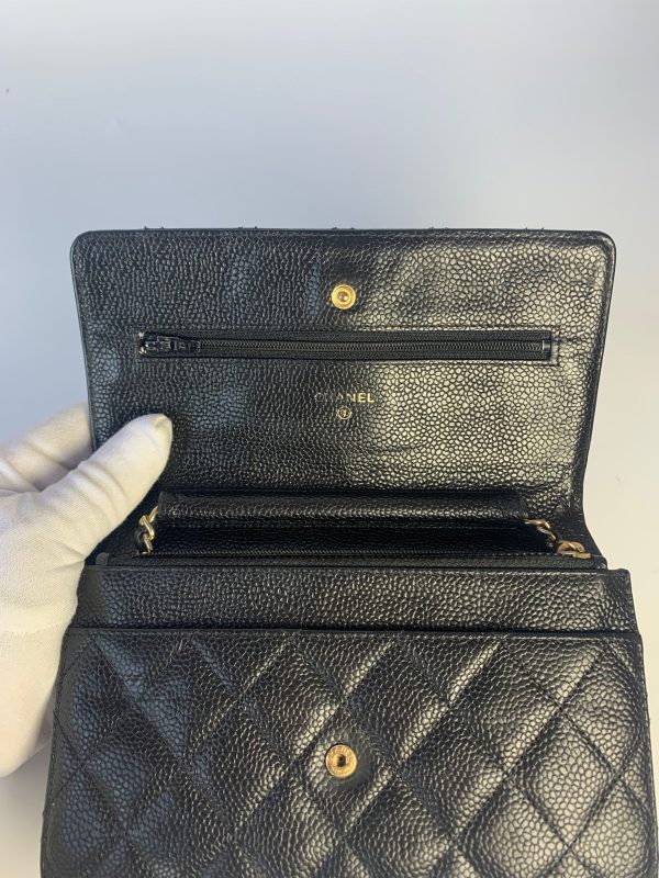 12901704853394 pic hd2 Chanel Wallet on Chain WOC Black Caviar Leather with Gold hardware