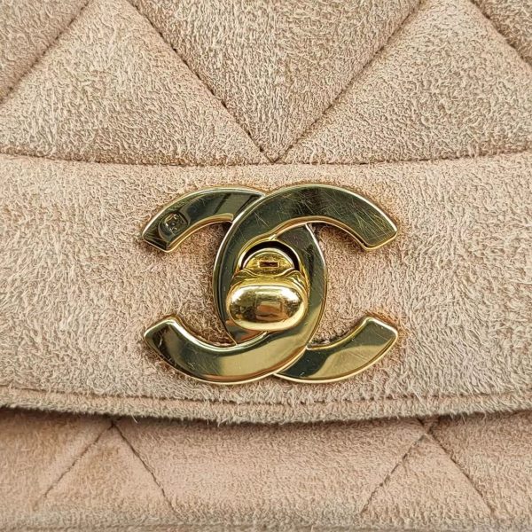 13241701161139 pic Chanel Diana Bag Medium Suede Beige with 24k Gold Plated Hardware