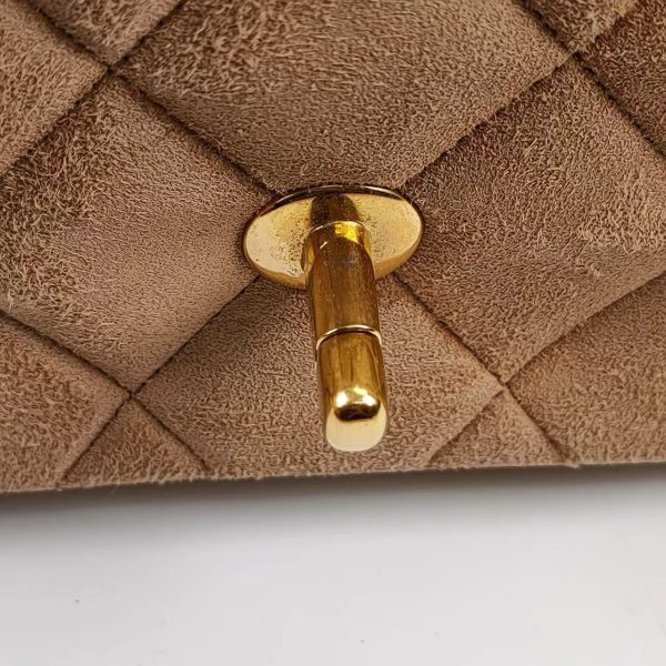 13291701161147 pic Chanel Diana Bag Medium Suede Beige with 24k Gold Plated Hardware