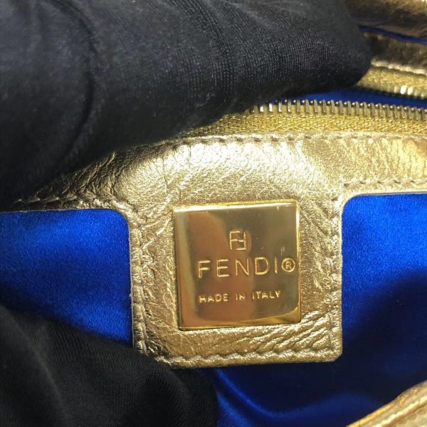 14271701171937 pic Fendi Baguette Gold Leather with Lace Embroidery