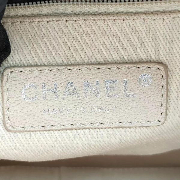 15951701238985 pic Chanel Deauville Chain Shoulder Bag Beige Raffia and Tweed