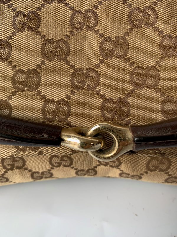 18021705272695 pic hd2 Iconic 2003 Gucci Horsebit 1955 Cloth Black Monogram Shoulder bag