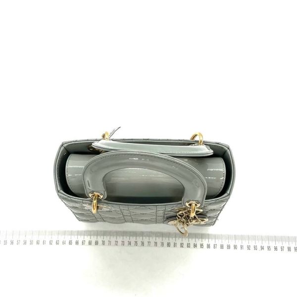 Patent leather Lady Dior Small Grey Patent Leather with Strap