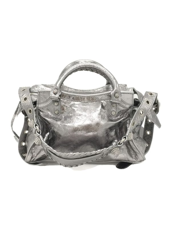 2 Balenciaga Lamb Leather Silver Shoulder Bag