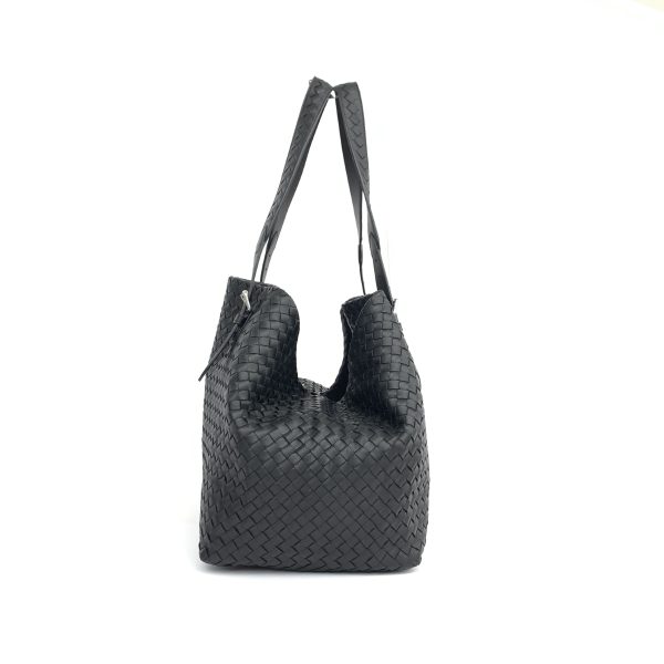 2 Bottega Veneta Tote Bag Leather Shoulder Bag Black